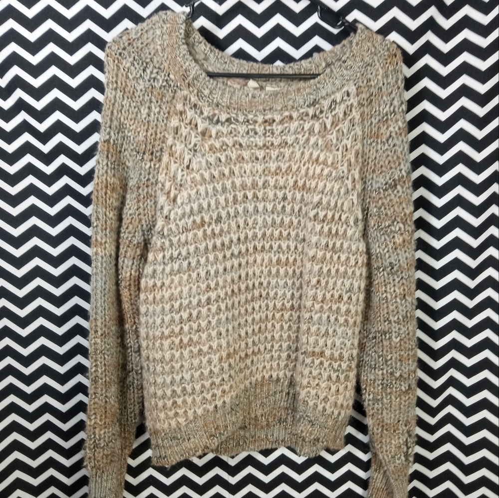 MOTH anthropologie chunky knit Italian sweater women's medium - b4